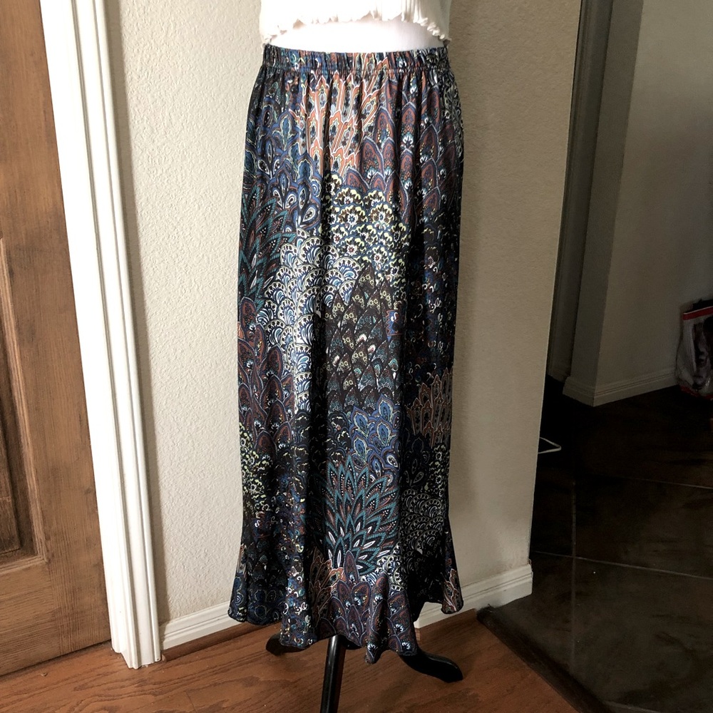 Vintage Midi Cottage Core Miss Ashley Pull on Skirt Size XL Tiered - Picture 12 of 12